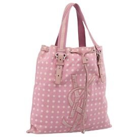 Autre Marque Saco Tote SAINT LAURENT Kahala Canvas Pink Silver 121631 Auth BA15529A Prata Rosa