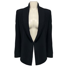 Autre Marque Blazer Brandon Maxwell em crepe de viscose azul marinho Azul marinho