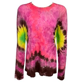 Gabriela Hearst mehrfarbiger rosa Tie-Dye Kaschmir-Strickpullover Mehrfarben