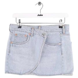 Mini jupe bleue en coton Coperni Bleu