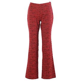 Versace Classic V2 Logo-Jacquard Flared Trousers Red Other