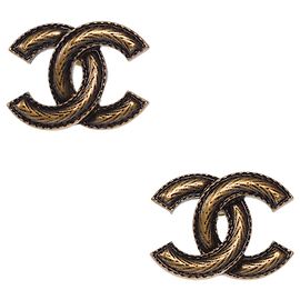 Joias CHANEL CC em Metal Dourado - 103901 Dourado