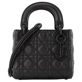 Autre Marque DIOR - Borsa a tracolla Lady Dior mini So Black in pelle cannage nera Nero