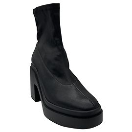 Botas de cano curto com plataforma em couro stretch preto Robert Clergerie Preto