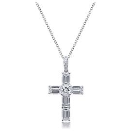 Autre Marque Pingente de diamante cultivado em laboratório e ouro branco 1.76 ctw Outro