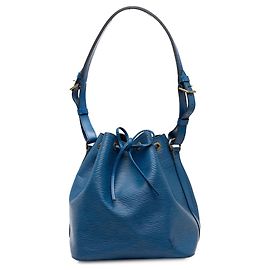 Sac seau Louis Vuitton Epi Petit Noe Bleu Bleu