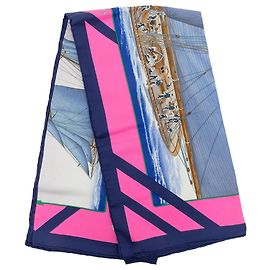 Foulard di seta Hermès Rafales Blu 90 Blu