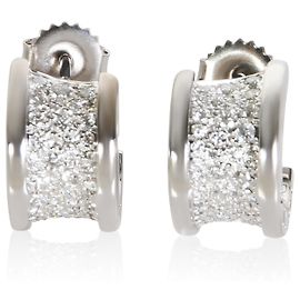 Bulgari Boucles d'oreilles créoles B.zero1 en or blanc et diamants BVLGARI Autre