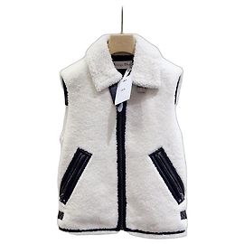 Autre Marque Jaqueta Colete Sem Mangas Dior em Pele de Carneiro Multicor