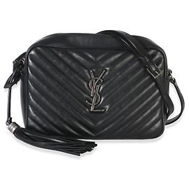 Autre Marque Bolso Lou Camera Bag de piel de becerro acolchada negra Saint Laurent Negro