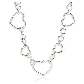 Colar Tiffany & Co. em prata de lei com elos de coração aberto Outro
