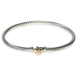 Pulseira Cable Heart David Yurman em Ouro Amarelo e Prata de Lei Outro