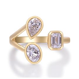 Autre Marque Anillo de oro amarillo con diamantes de laboratorio 1.52 ctw Otro