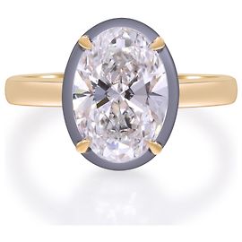 Autre Marque Anillo de compromiso en oro amarillo con diamantes de laboratorio 3.02 ctw Otro