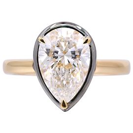 Autre Marque Anillo de compromiso en oro amarillo con diamantes de laboratorio 3.01 ctw Otro