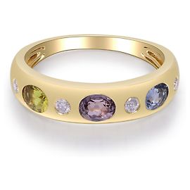 Autre Marque Yellow Gold Sapphire and Diamond Ring Other