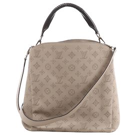 Bolsa 2Way Louis Vuitton Babylon PM Monogram Mahina em Bege M50032 Bege