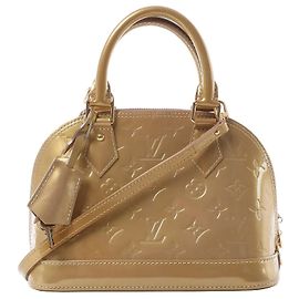 Sac à main 2Way Louis Vuitton Alma BB Monogram Vernis en Gold M91677 Marron