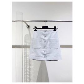 Gonna Chanel in pelle d'agnello a vita alta Multicolore