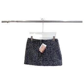 Miu Miu Navy Wool Herringbone Skirt Multiple colors