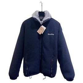 Veste en polaire Miu Miu avec duvet d'oie blanc Multicolore