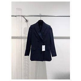 Chaqueta tipo blazer Céline de lana negra Multicolor