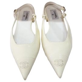 Ballerines Chanel Snow White en cuir Multicolore