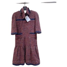 Vestido Chanel de Tweed Multicolor Multicolor