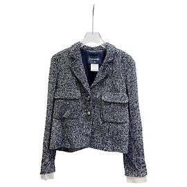 Chanel Tweed Jacket Multi Color Size 38 Multiple colors