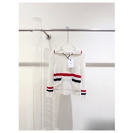 Autre Marque Pull Dior en laine blanc taille 36 Multicolore