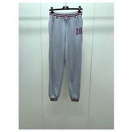 Calças de jogging Céline cinzentas de algodão Multicor