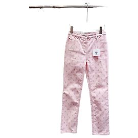 Pantaloni Hermès Rosa in Cotone Taglia 34 Multicolore