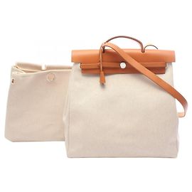 Hermès Hermes Herbag MM Ecru Natural Handbag Brown Beige