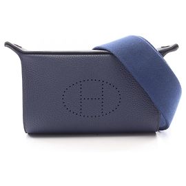 Hermès Hermes HERMES Vid Poche Shoulder Bag Blue