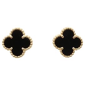 Orecchini Van Cleef & Arpels Sweet Alhambra Onyx Nero D'oro