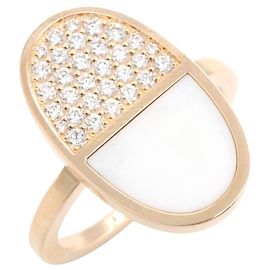 Hermès Hermes Chaine d'Ancre Verso MM Ring White Golden Other