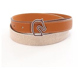 Hermès Hermes Tonnerre Reversible Belt Brown Beige