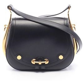 Hermès Hermes Pasquide Black Calfskin Shoulder Bag Black