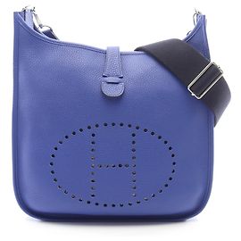 Hermès Hermes Evelyne 3 Trois GM Blue Electric Shoulder Bag Azul