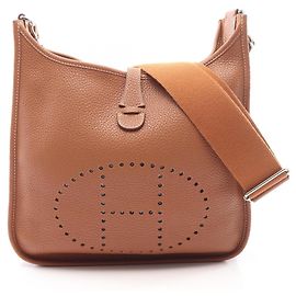 Hermès Bolsa de ombro Hermes Evelyne 3 Trois PM Gold Marrom