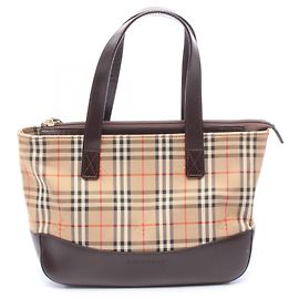 Bolsa Burberry Nova Check Marrom Multicor Bege