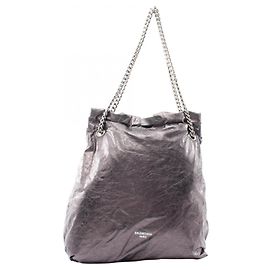 Sac Cabas Balenciaga Crush Metallic Marron Métallisé