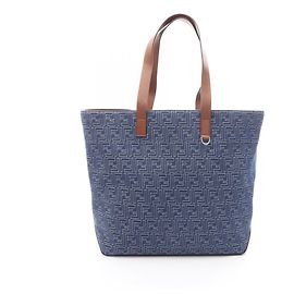 Sac Shopping Fendi FF Medium Marron Bleu