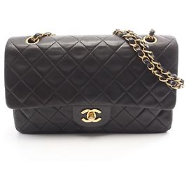Sac à épaule Chanel Matelassé Double Flap Noir
