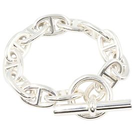 Hermès Hermes Chaine d'Ancre TGM 12-Link Charm Bracelet Silvery