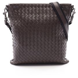 Bottega Veneta Intrecciato Leather Shoulder Bag Brown