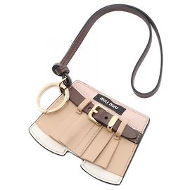Miu Miu Trick Keychain Accessory Brown Multiple colors Beige