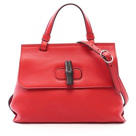 Bolsa 2-Way Gucci Bamboo Daily Vermelho