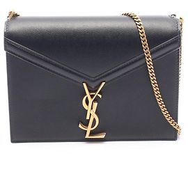 Yves Saint Laurent Black Leather Shoulder Bag Black