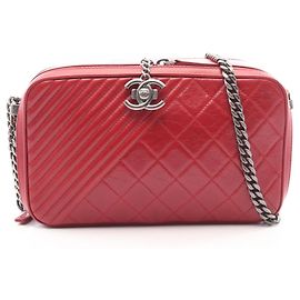 Bolsa Chanel Coco Boy Camera Bag Vermelho
